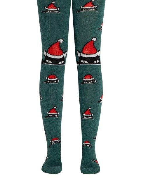 New Year's tights «Xmas cat»