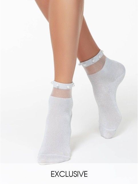 Shiny socks FANTASY with beads