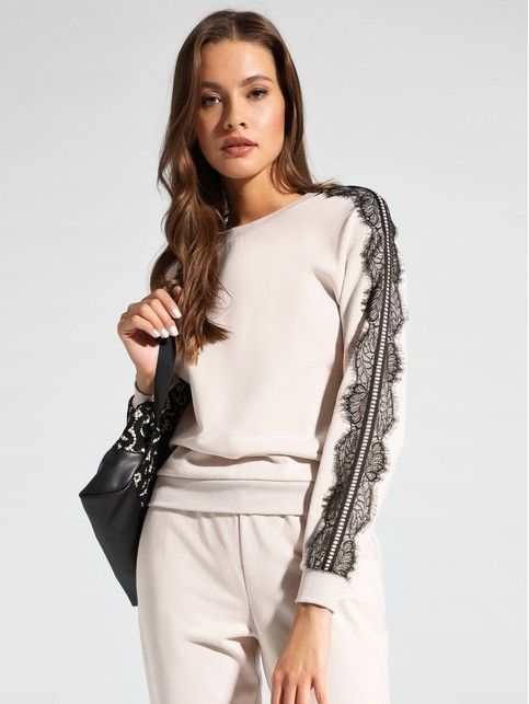 Cotton sweatshirt with a slight shimmer of lurex LD 1051