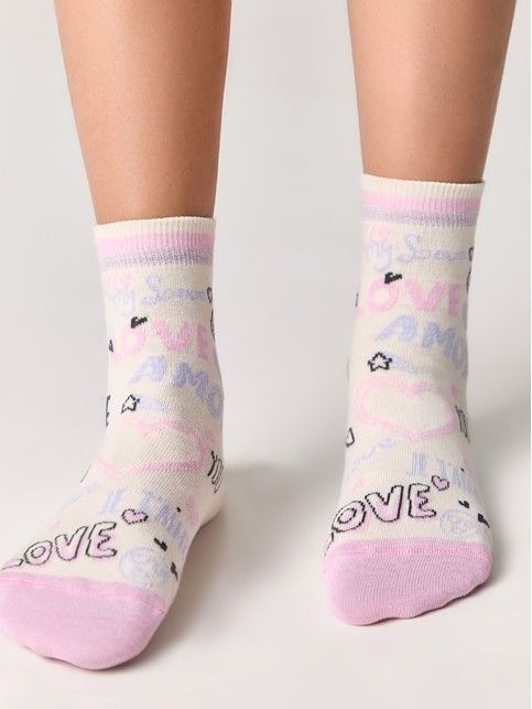 Cotton socks TIP-TOP with drawings