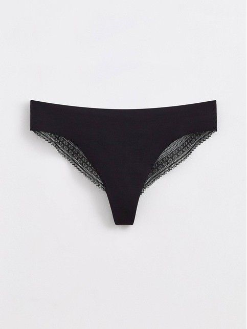 Seamless Brazilian briefs in cotton and lace ROMANTIC STORY LBR 1266