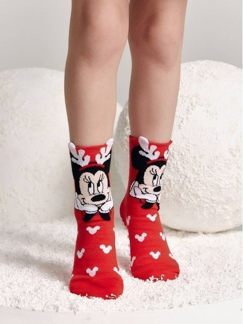Christmas socks with lurex 