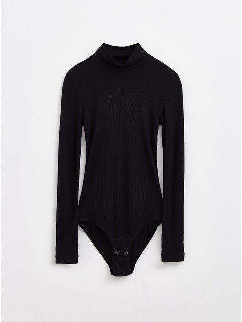 Turtleneck bodysuit in viscose ribbed LBD 1383