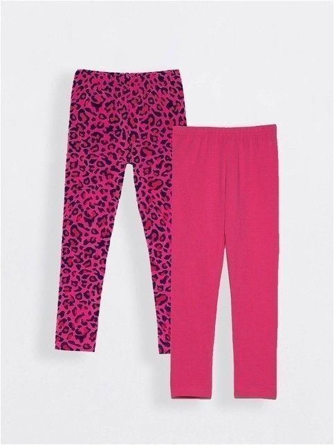 Set of two leggings LEO PINK