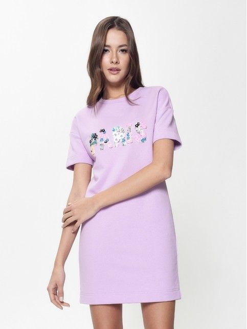 Ultra-comfortable a-line gown with applique LPL 898