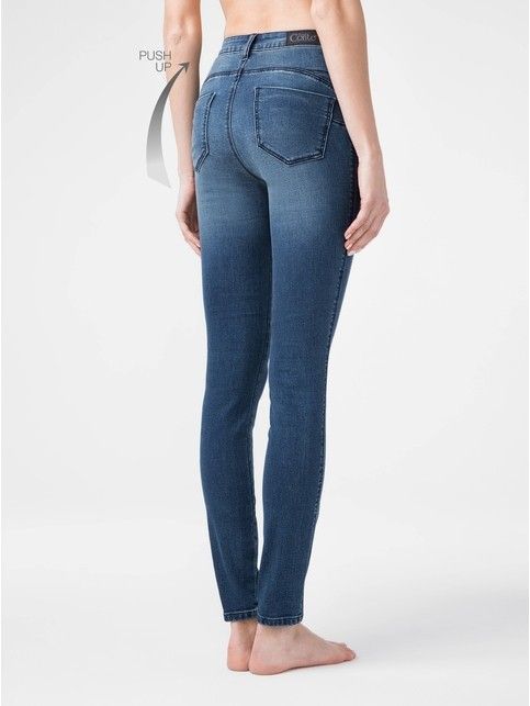 Modeling eco-friendly jeans skinny push-up with a high fit CON-144