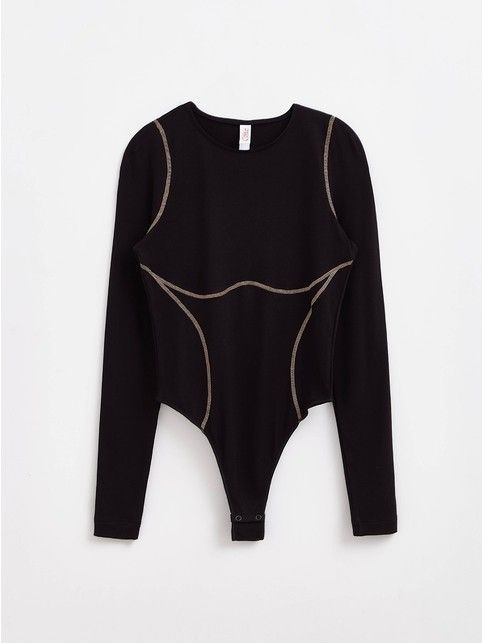Bodysuit with decorative stitching LBD 1444