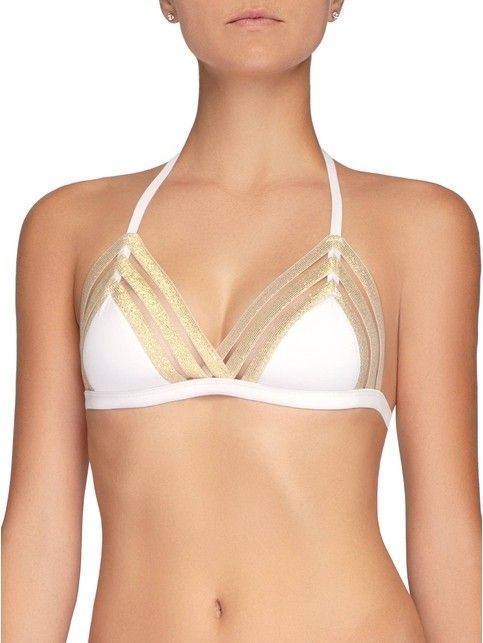 Bikini soft triangles with gold elastic band SALINA