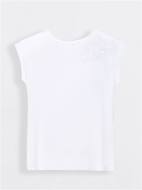 T-shirt with lace applique LD 711