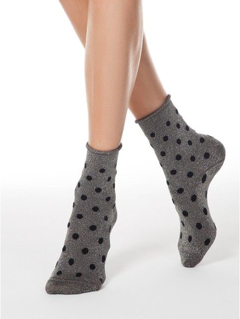 Extended polka dot socks FANTASY with lurex