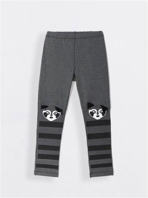Fun leggings with a raccoon pattern FANCY