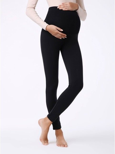 Extra soft leggings for pregnant women with a high fit and thermal effect SOFTILUX