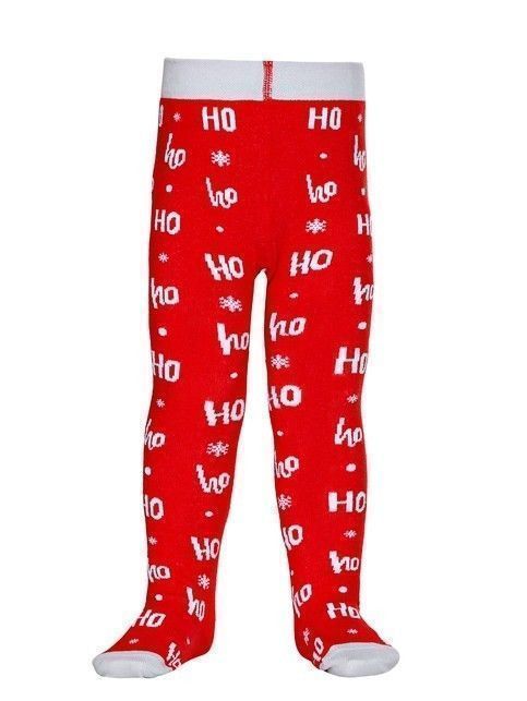 New Year's tights with pompom «Santa Claus»