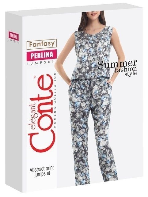 Pantsuit with floral pattern PERLINA