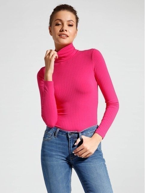 Classic body-turtleneck in ribbed viscose premium quality LBD 1030