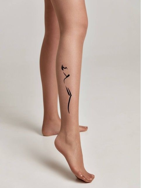 Tights with tattoo pattern FEMME