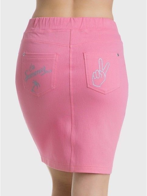 Modeling skirt with patterns on the pockets ELECTRA