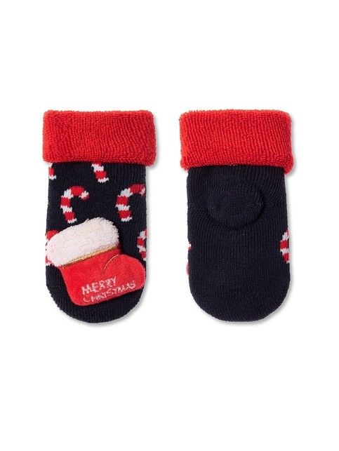 Terry christmas socks with a toy for the little ones «Sweets»