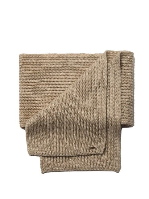 Knitted scarf made of yarn with mohair and wool