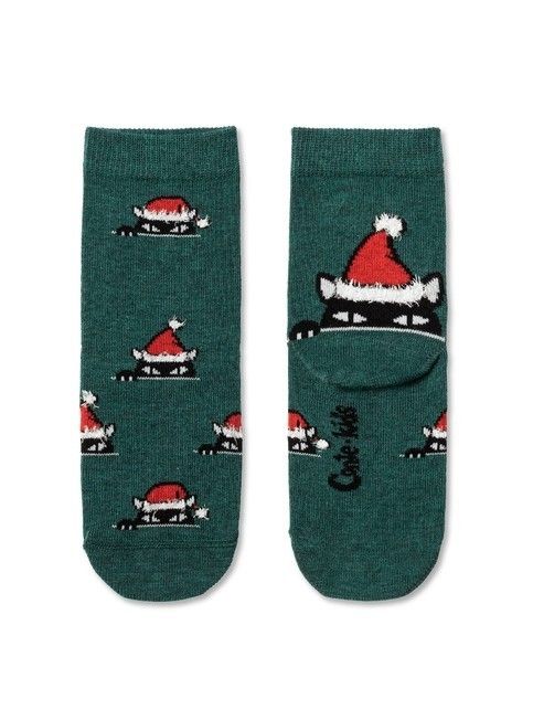 Christmas socks with fluffy thread «Xmas cat»