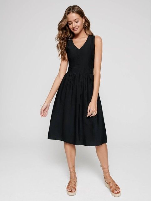Premium viscose A-line sleeveless dress LPL 1140