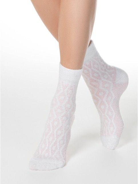 Warm socks COMFORT with a fluffy relief pattern