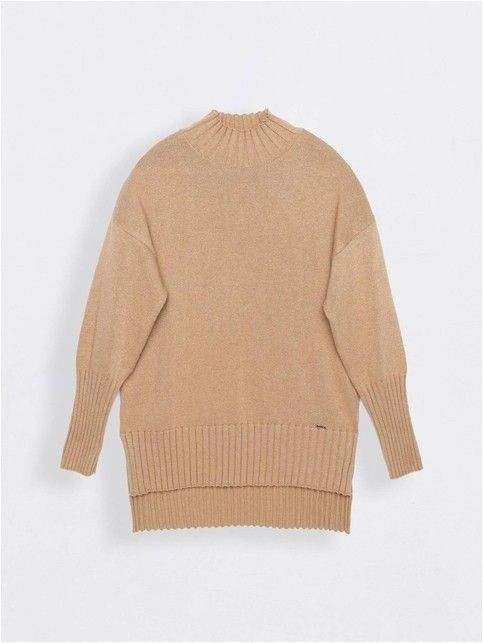 Oversized tunic in viscose, merino wool and cashmere LDK 117