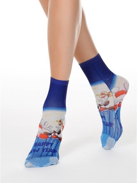 Socks with Christmas drawings FANTASY 70