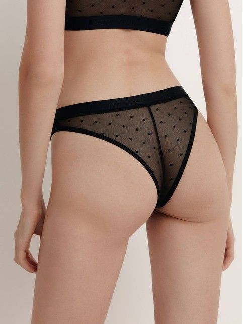 Braziliano V-shaped panties MESH&DOTS LBR 1886