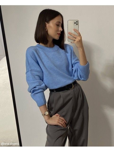 Oversize-jumper made of yarn with Merino wool LDK 111
