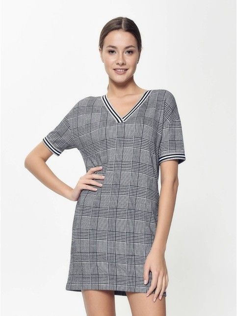 Trendy a-line plaid gown LPL 893