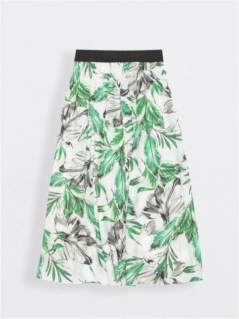 Premium viscose flower-patterned skirt BLOSSOM 