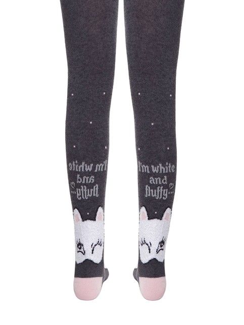 TIP-TOP tights with fluffy drawings 