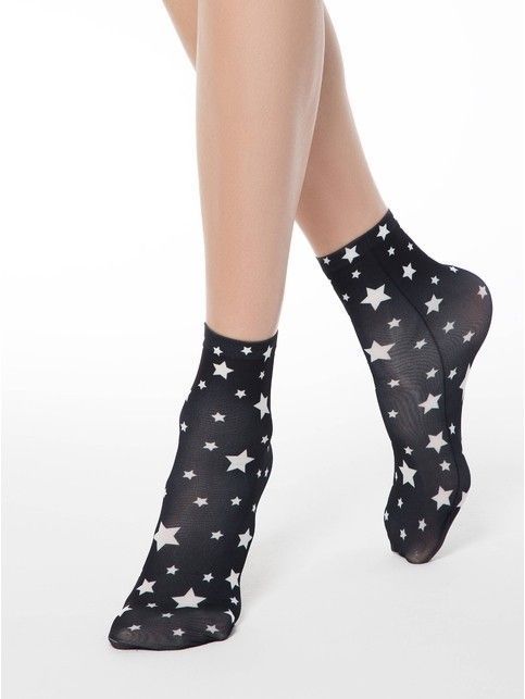 Socks with star print FANTASY 70
