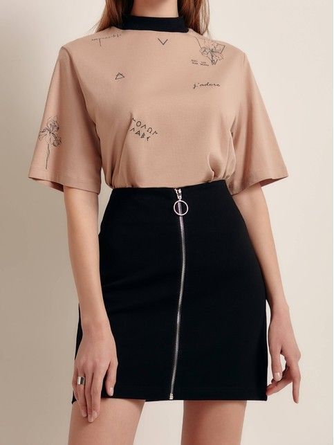 Cotton T-shirt with tattoo designs LD 1409