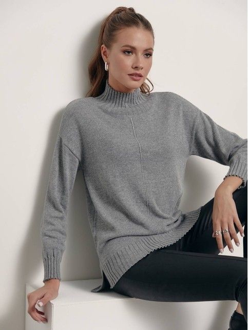 Tunic from yarn with wool and cashmere LDK 157