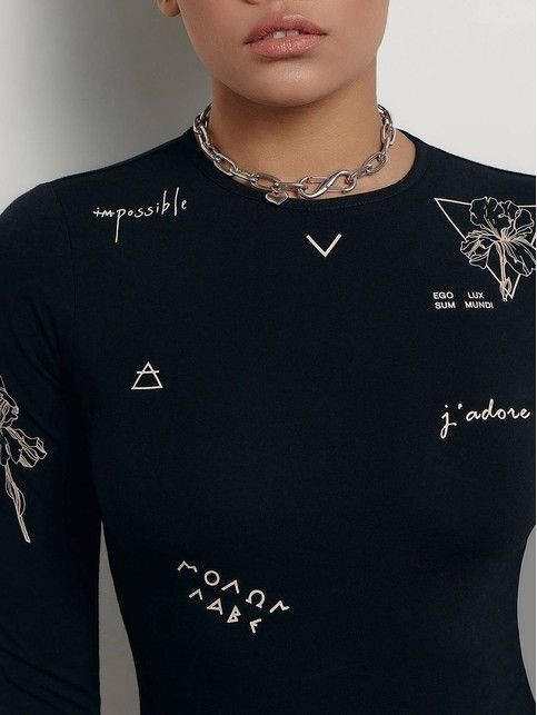 Bodysuit with tattoo designs from the limited collection LBD 1431