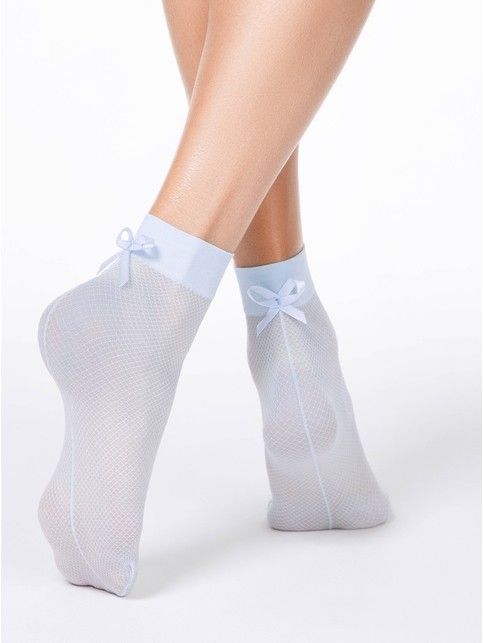 Socks with a decorative bow FANTASY 40