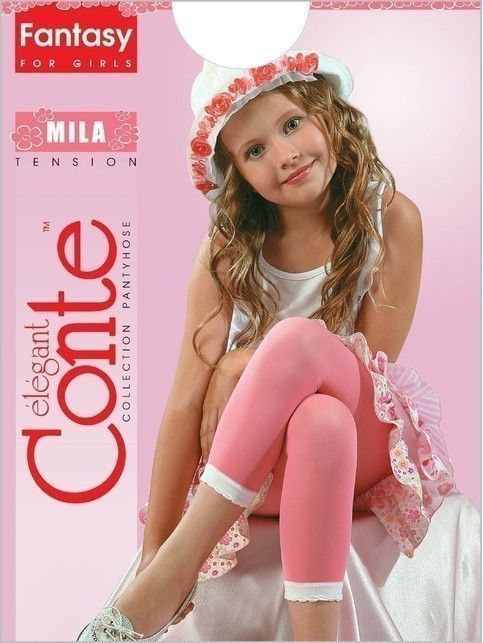 Leggings with decorative picot MILA