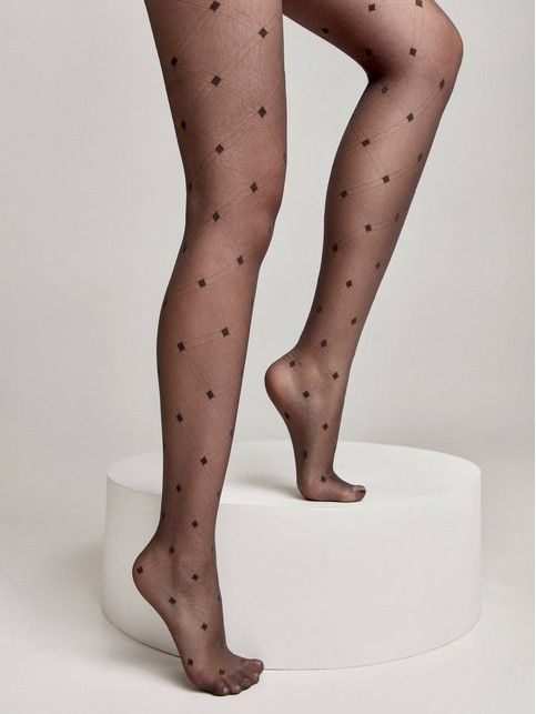 SHAPE tights with geometric rhombus pattern