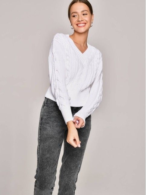Jumper with braids made of premium yarn LDK 116