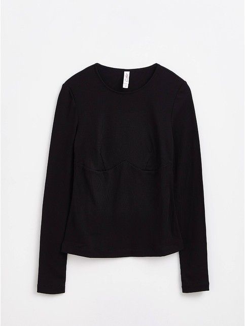 Ribbed jumper with notched detail LD 1576