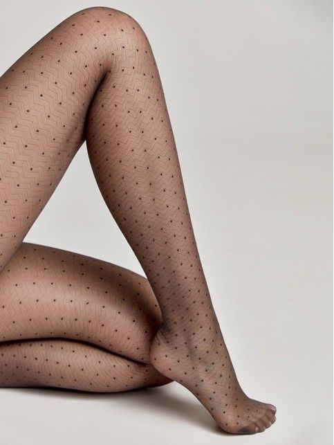 PAULINE tights with geometric dots