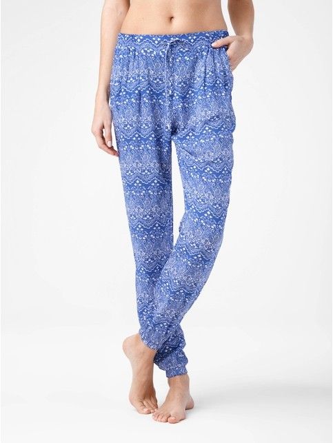 Loose-fitting trousers with a floral print VIRGINIA