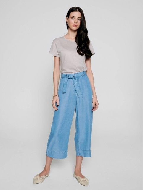 Denim culottes made of premium tencel AK 003