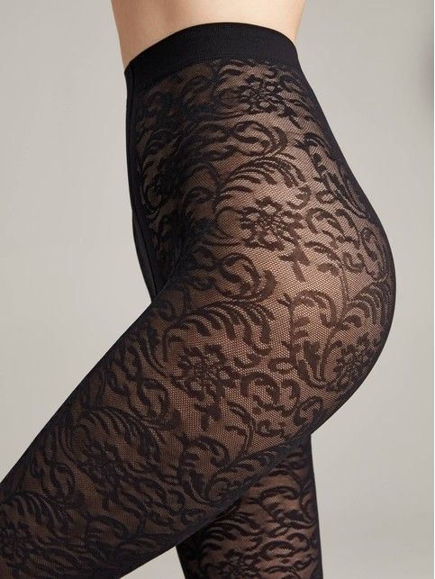 Tights with floral pattern FANCY