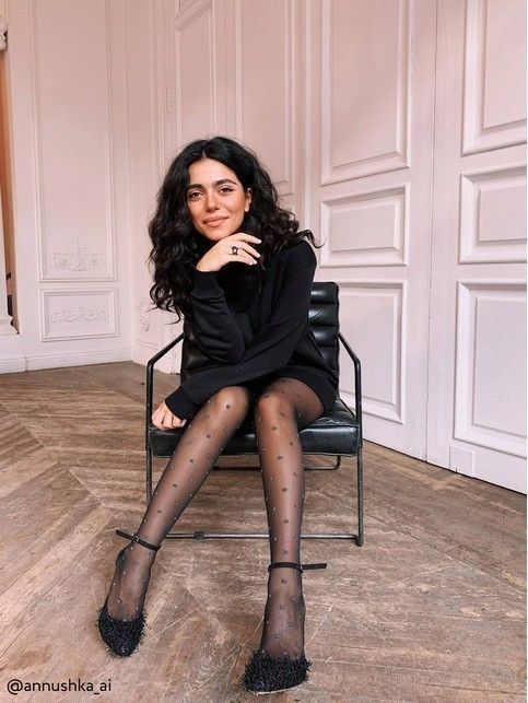 Polka dot tights with lurex BRILLIANT Lycra®
