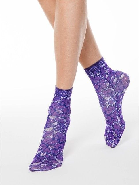 Floral print socks FANTASY 70