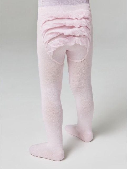 Cotton tights TIP-TOP with flounces and lurex
