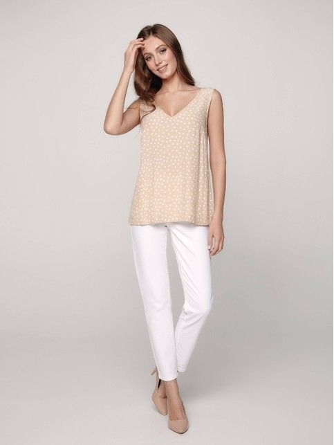 Blouse of a loose fit in polka dots LBL 1177